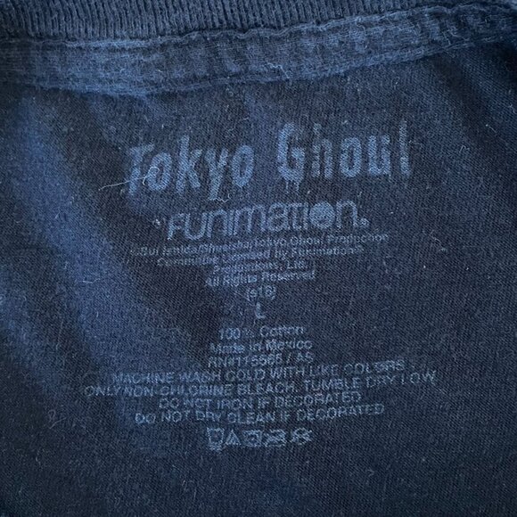 Tokyo Ghoul Ken Kaneki T-Shirt Black Men's Large Graphic Funimation Anime Tee - Picture 8 of 10